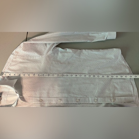 Express Large Mens 16-16 1/2 Fitted White Button Down Long Sleeve Shirt - Picture 7 of 12